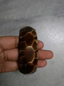 Unique Brown Patterned Bangle Bracelet