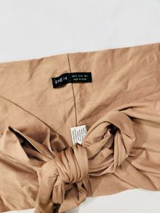 Stylish Beige Wrap Top