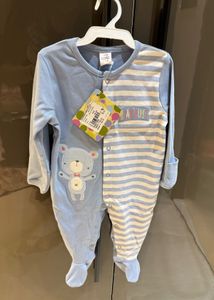 Baby Blue Bear Footie Pajamas