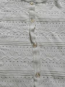 Chic White Broderie Anglaise Cardigan