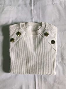 Winter woolen Top/Sweater with Gold Buttons