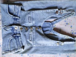 Women's Dungarees Fadesky ,High Waist
