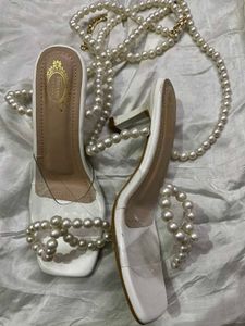 Chic Pearl Embellished Heels