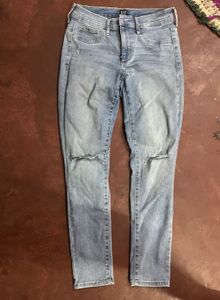 GAP Light Wash Ripped Knee Jeans