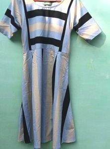 XL size Striped Midi Dress 🩵