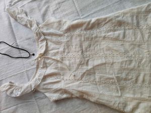 Chic White Eyelet Top style mini dress with Ruffle