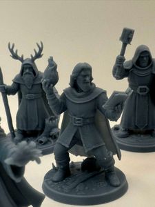 collection of seven hero miniatures,