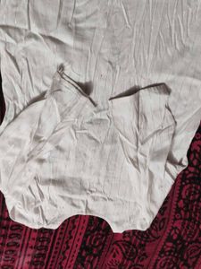 White Kurta with Black Embroidery
