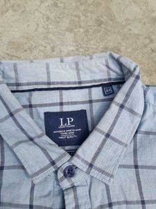 Louis Philipe Classic Blue Checkered