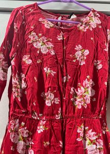 Cherry Blossom Floral Midi Dress
