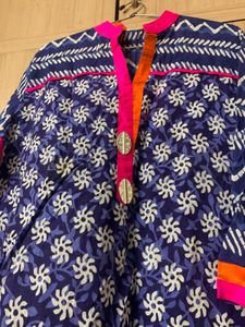 Stylish Blue Printed Kurta
