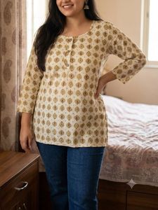 Buy 1 get one printed short kurti (Women’s)