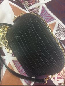Steve Madden Black Croc Crossbody Bag