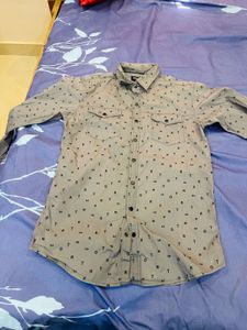 Patterned Button-Down Shirt