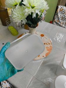 Set of 6 White Plastic Storage Containers