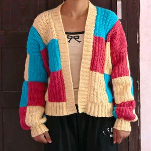 Pastel Patchwork crochet Cardigan 🧶