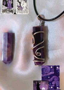 whimsgoth amethyst necklace (healing crystal)