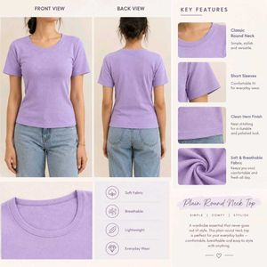 Lilac Ribbed T-Shirt