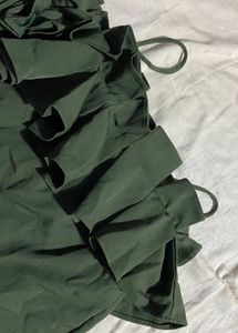 Green Ruffle Cami Top