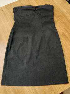 Strapless black dress