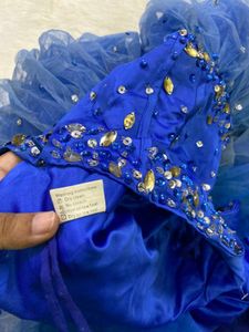 Stunning Royal Blue Embellished Ball Gown