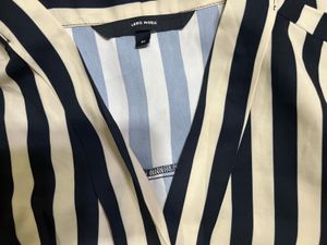 vero moda Striped V-Neck Blouse