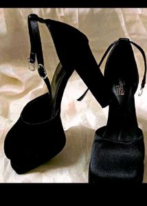 black platform heels