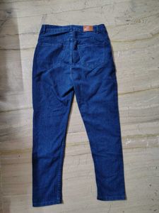 Blue Denim Jeans + Yellow Wristband