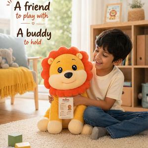 Cute Lion Plush Toy with Adoption Certificate