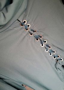 Stylish Lace-Up Back Cropped Top