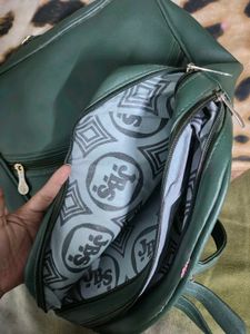 Stylish Backpack Set - Blue &amp; Green