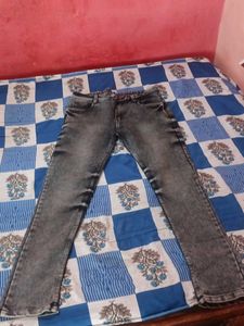 Stylish Grey Acid Wash Jeans