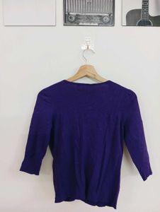 Embellished Purple Cardigan