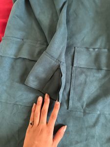 Elegant Green Turtleneck Dress
