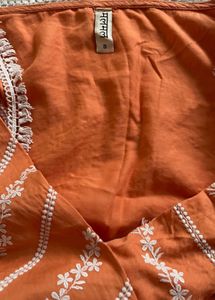 mulmul brand Orange Embroidered sets