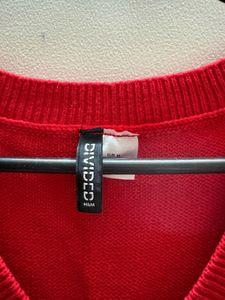 Red V-Neck H&amp;M Sweater