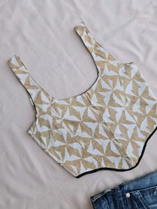 Boho Geometric Print Corset Top