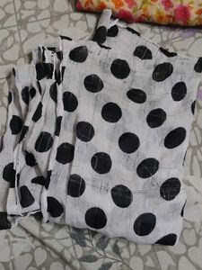 Black Polka Dot Dupatta