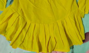 Yellow Floral Waist Detail Top (3/4 Sleeves)