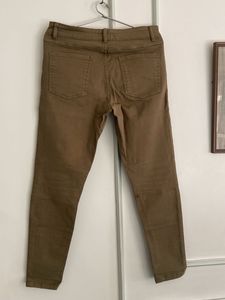 Olive Green Straight Jeans
