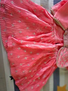 Stunning Coral Lehenga Choli Set