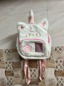 Cute Fluffy Cat Backpack for Kids