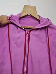 Pink Zip-Up oversized Hoodie