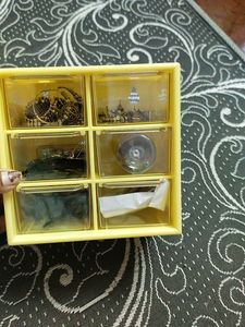 Yellow Organizer Box with Compartments