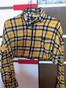 Forever 21 Yellow Plaid Crop Top