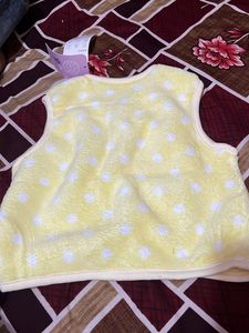 Cute Yellow Polka Dot Baby Vest