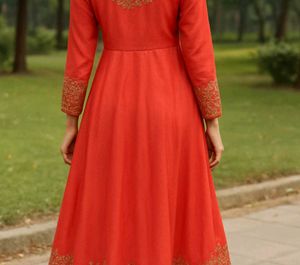 Embroidered long frock