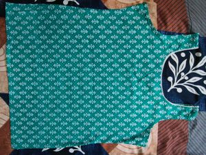 Green Printed Blouse
