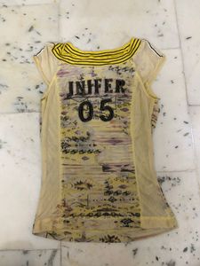 Unique Yellow Graphic Print Top