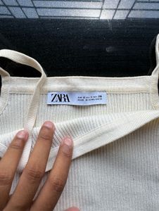 Zara Ribbed Spaghetti Strap Tank Top